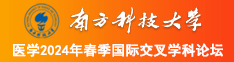 大鸡吧艹我南方科技大学医学2024年春季国际交叉学科论坛